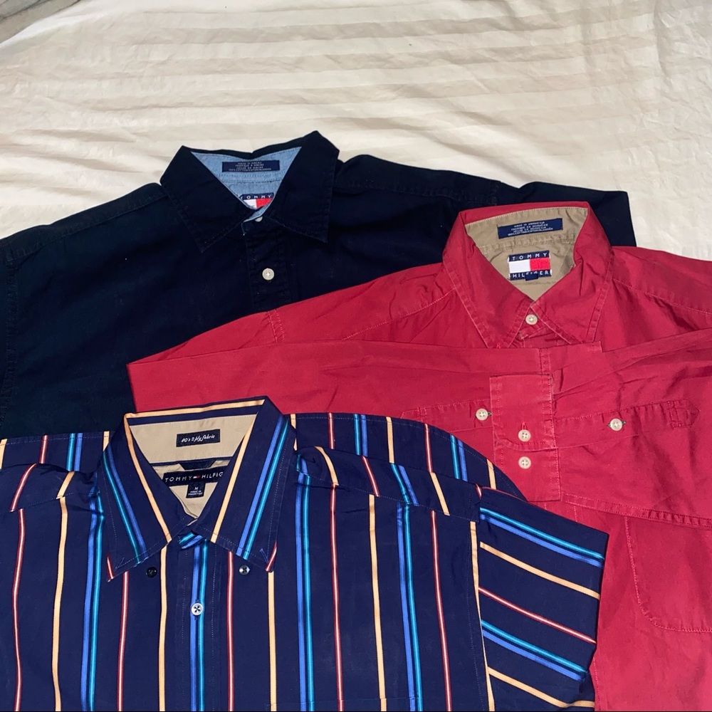 tommy hilfiger button up shirts 3 shirts size medium men. - Picture 13 of 14